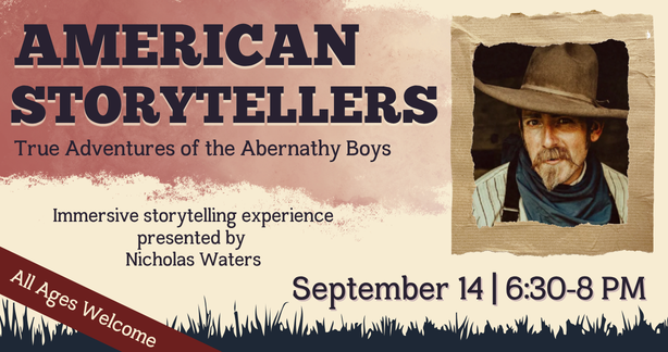 American Storytellers 9.14.26 American Storytellers performance on Sept. 14 at 6:30pm, welcome to all ages